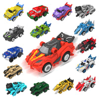 Creative Jumping Warrior Deformation Battle Toy Car Bounce Transformation Robot New Anime PVC Action Figures Boys Toys Game Set