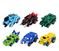 Creative Jumping Warrior Deformation Battle Toy Car Bounce Transformation Robot New Anime PVC Action Figures Boys Toys Game Set