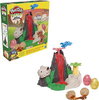 Play-Doh Slime Dino Crew Lava Bones Island Volcano Playset with HydroGlitz Eggs and Mix-ins, Dinosaur Toy for Kids 4 Years and Up, Non-Toxic