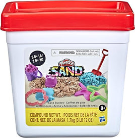 Play-Doh Sand Bucket for Kids 3 Years and Up with 3.75 Pounds of Sand Compound and 4 Tools