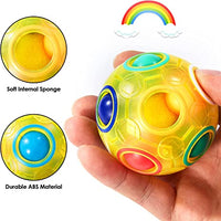 SUMSTUFF4U Rainbow Puzzle Ball- Fidget Ball Puzzle Game- Brain Teaser Toy for Boys & Girls Age 3 and Up- Birthday Party Christmas Easter Gift Stocking Stuffers Toy for Kids Teens Adults