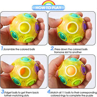 SUMSTUFF4U Rainbow Puzzle Ball- Fidget Ball Puzzle Game- Brain Teaser Toy for Boys & Girls Age 3 and Up- Birthday Party Christmas Easter Gift Stocking Stuffers Toy for Kids Teens Adults