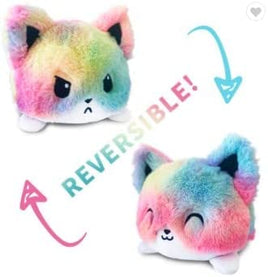 Reversible Cat Plushies | Tie-Dye | Show Your Mood Without Saying a Word! | Gift for Anyone and Any Age | Happy+Angry